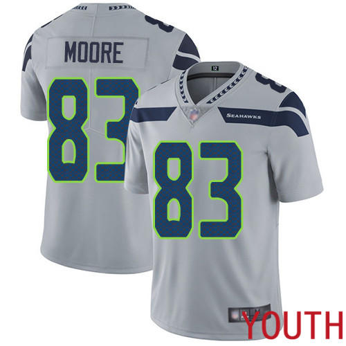Seattle Seahawks Limited Grey Youth David Moore Alternate Jersey NFL Football #83 Vapor Untouchable